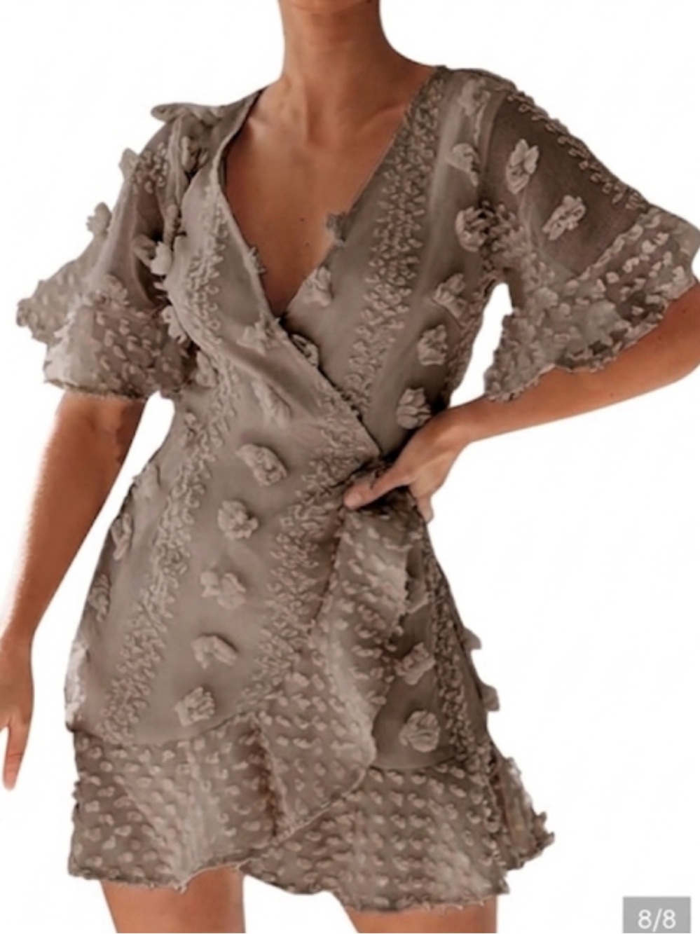 EUC &Merci Taupe Dress(size medium)